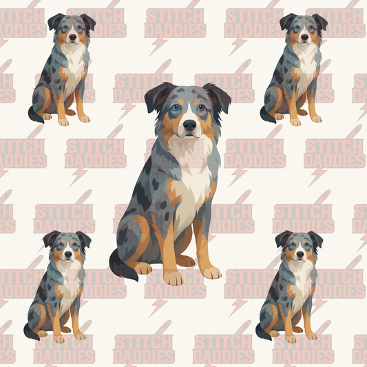 Australian Shepherd fur-baby artwork – custom DTF design
