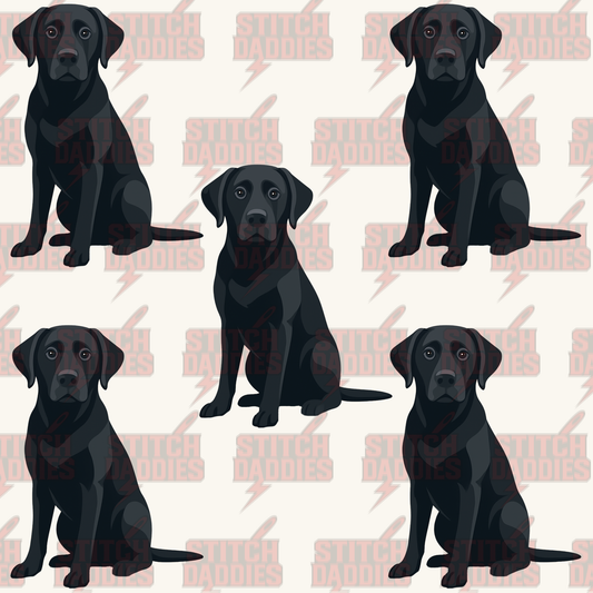 Black Labrador fur-baby artwork – custom DTF design