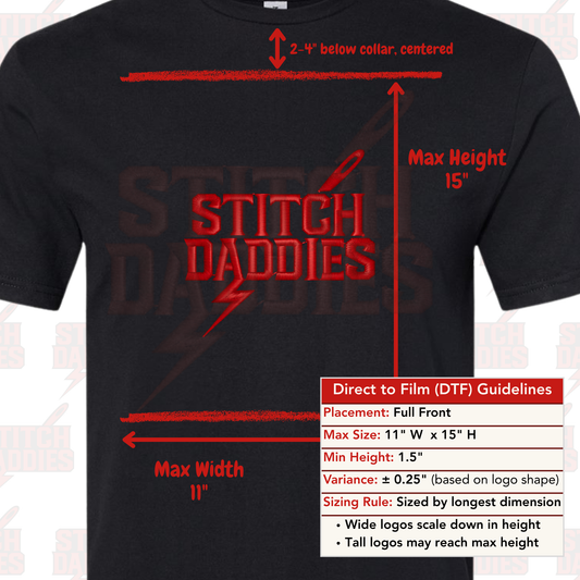 Custom DTF Full Front T‑Shirt | Direct To Film