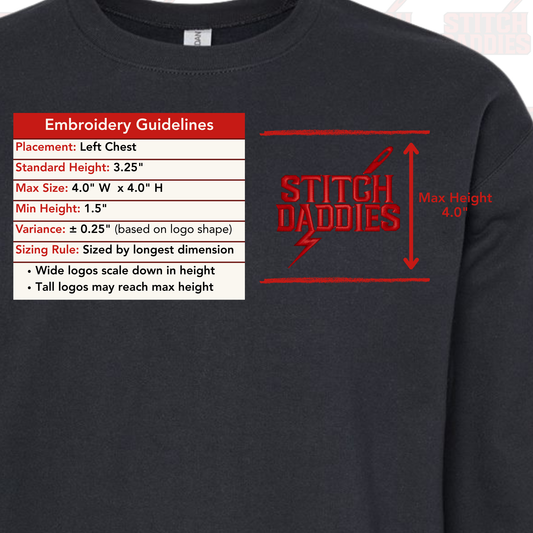 Custom Embroidered Left‑Chest Sweatshirt
