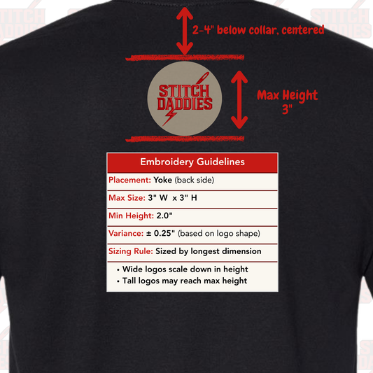 Custom Embroidered Yoke T‑Shirt