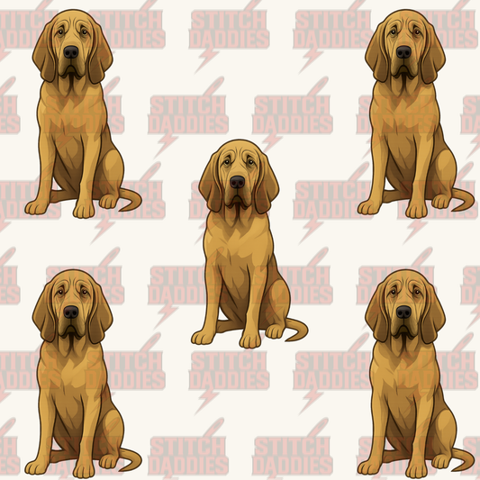 Bloodhound fur-baby artwork – custom DTF design