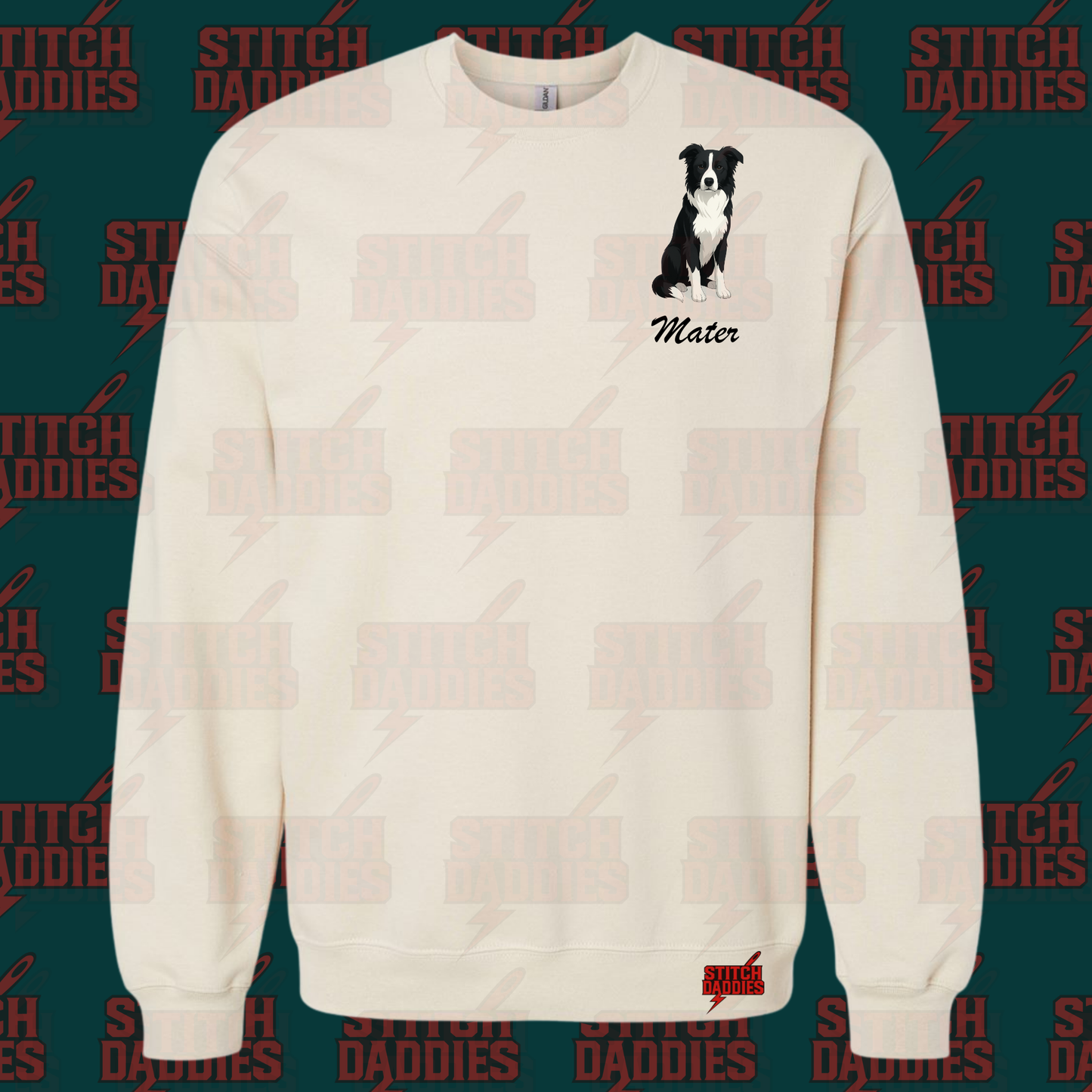 Border Collie fur-baby artwork – custom DTF design