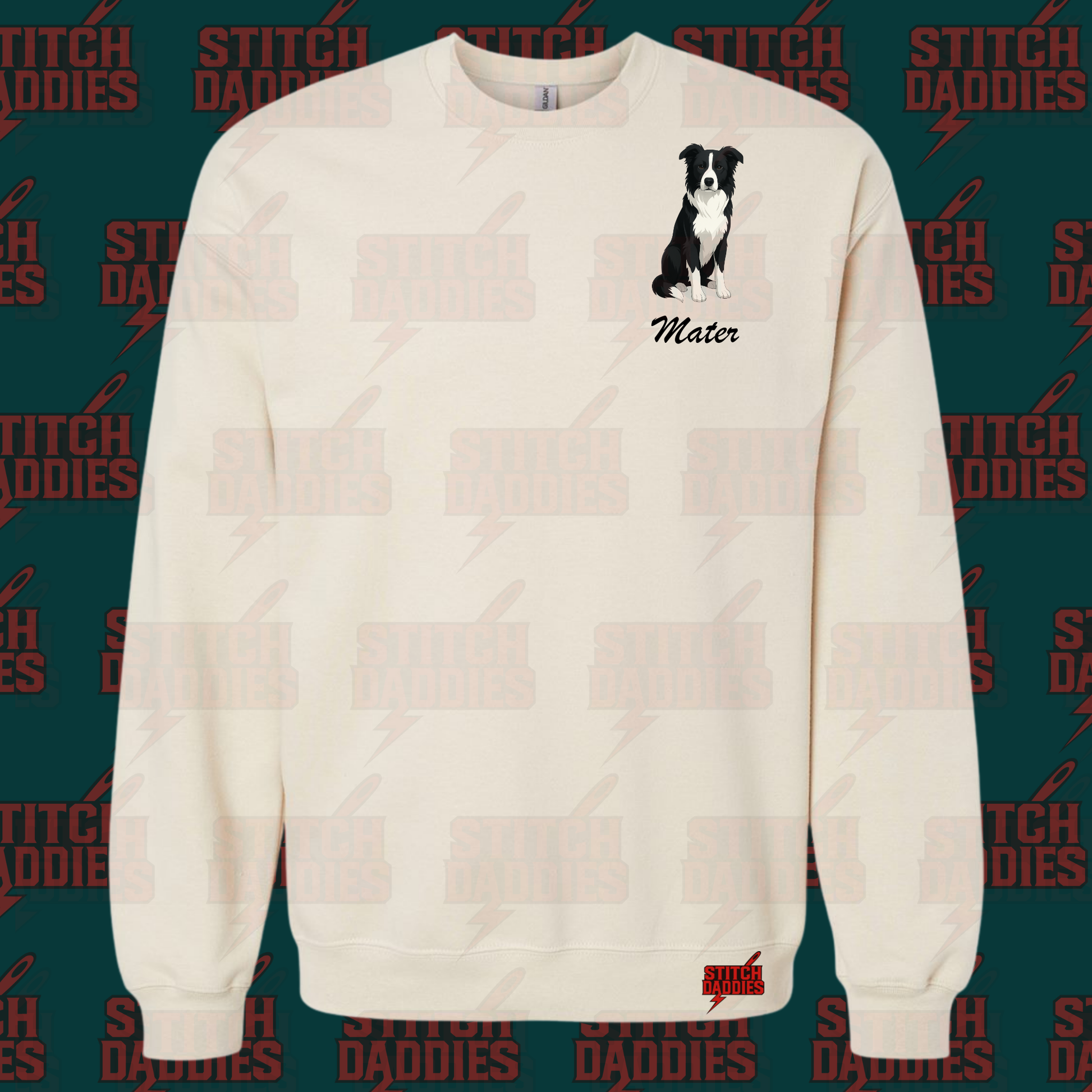 Border Collie fur-baby artwork – custom DTF design