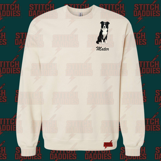 Border Collie fur-baby artwork – custom DTF design