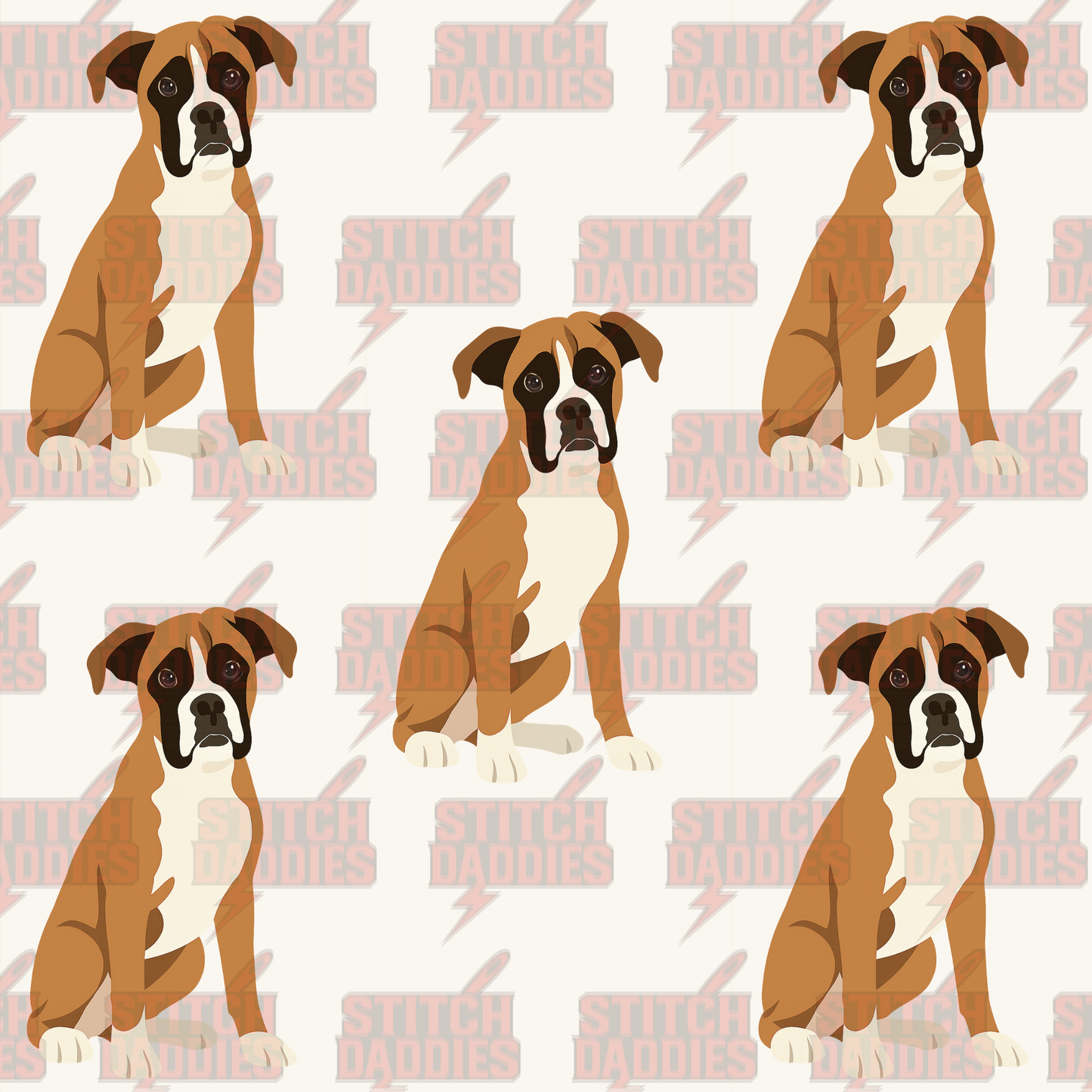 Boxer fur-baby artwork – custom DTF design