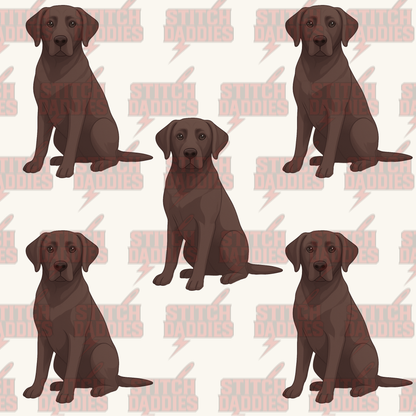 Chocolate Labrador fur-baby artwork – custom DTF design
