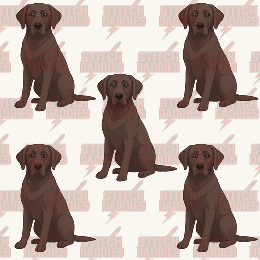 Chocolate Labrador fur-baby artwork – custom DTF design