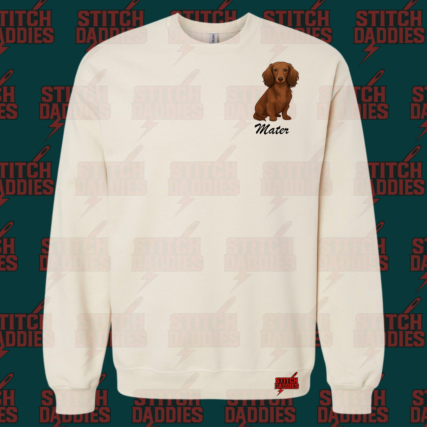 Dachshund fur-baby artwork – custom DTF design