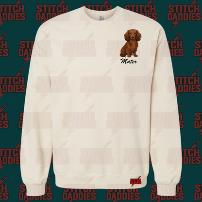 Dachshund fur-baby artwork – custom DTF design