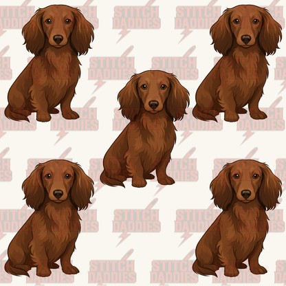 Dachshund fur-baby artwork – custom DTF design