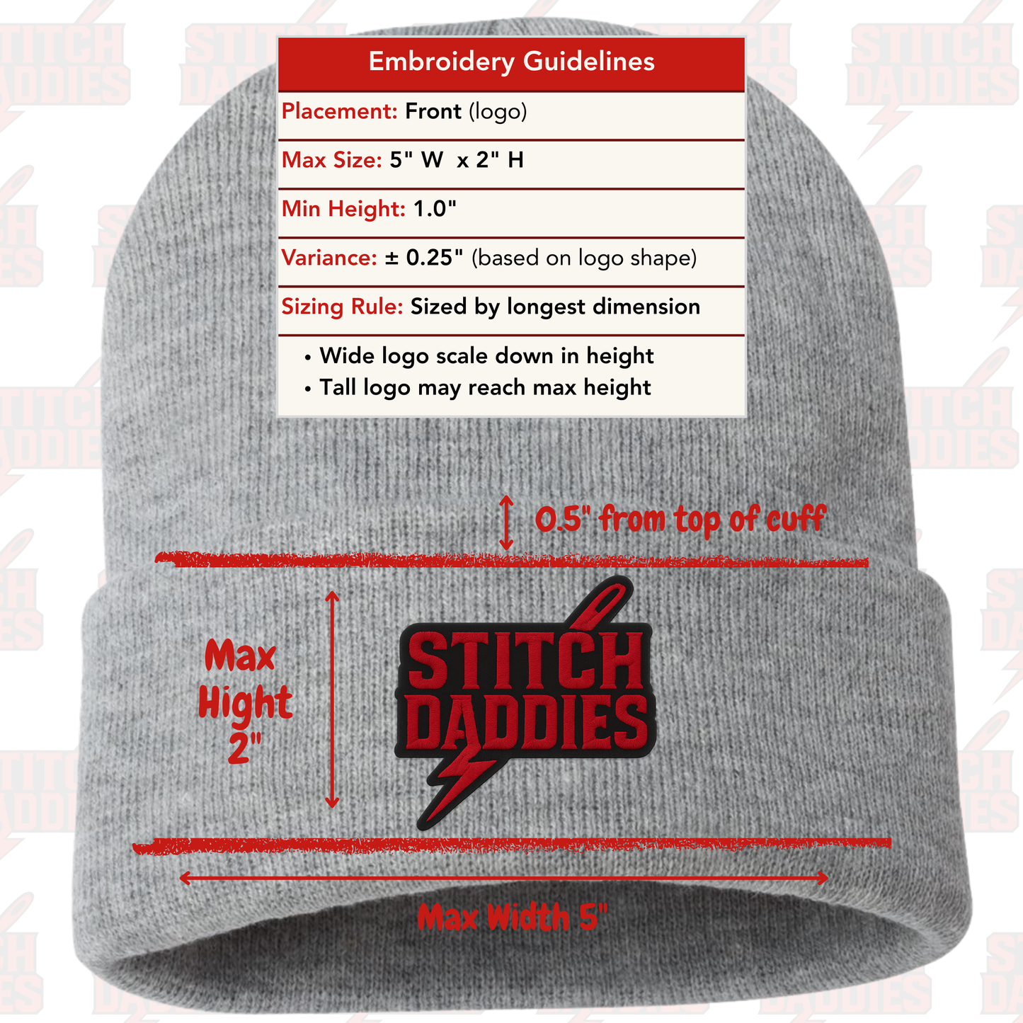 Custom Logo Embroidered Beanie | Personalized Beanie with Your Logo