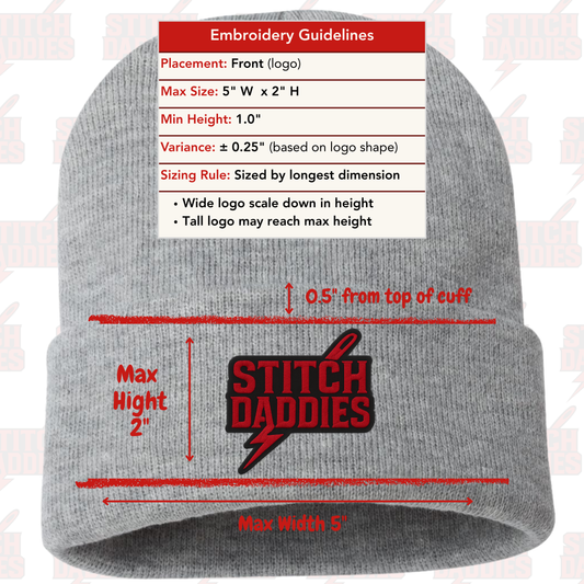 Custom Logo Embroidered Beanie | Personalized Beanie with Your Logo