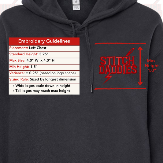 Custom Embroidered Left‑Chest Hoodie