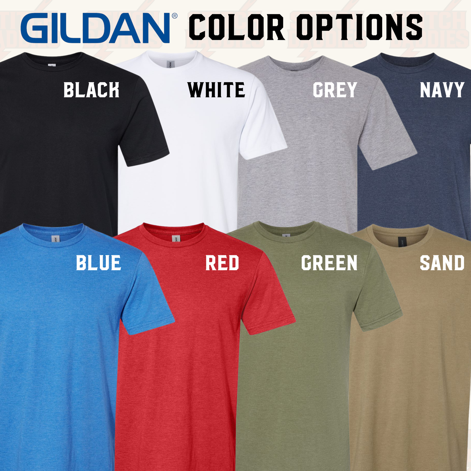 Brown Australian Shepherd t-shirt color samples