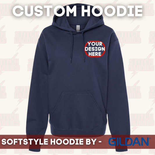 Wholesale Custom Embroidered or DTF Hoodie - Left Chest