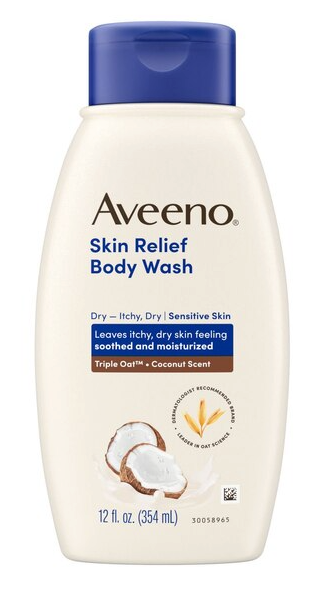 Aveeno Skin Relief Oat Body Wash with Coconut Scent, 12 OZ