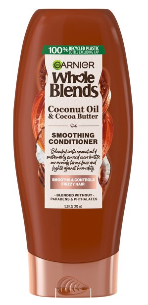 Garnier Whole Blends Coconut Oil & Cocoa Butter Smoothing Conditioner, 12.5 OZ