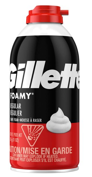Gillette Foamy Shaving Foam, Regular, 11 OZ