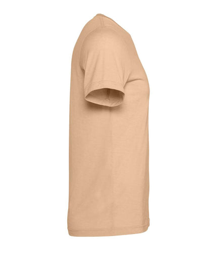 Bella + Canvas 3001CVC CVC Jersey Tee — Right Side — Heather Sand Dune | placement-right-side color-heather-sand-dune