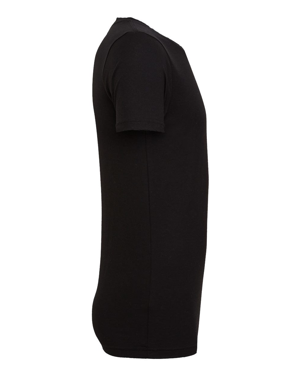 Bella + Canvas 3001CVC CVC Jersey Tee — Right Side — Solid Black Blend | placement-right-side color-solid-black-blend