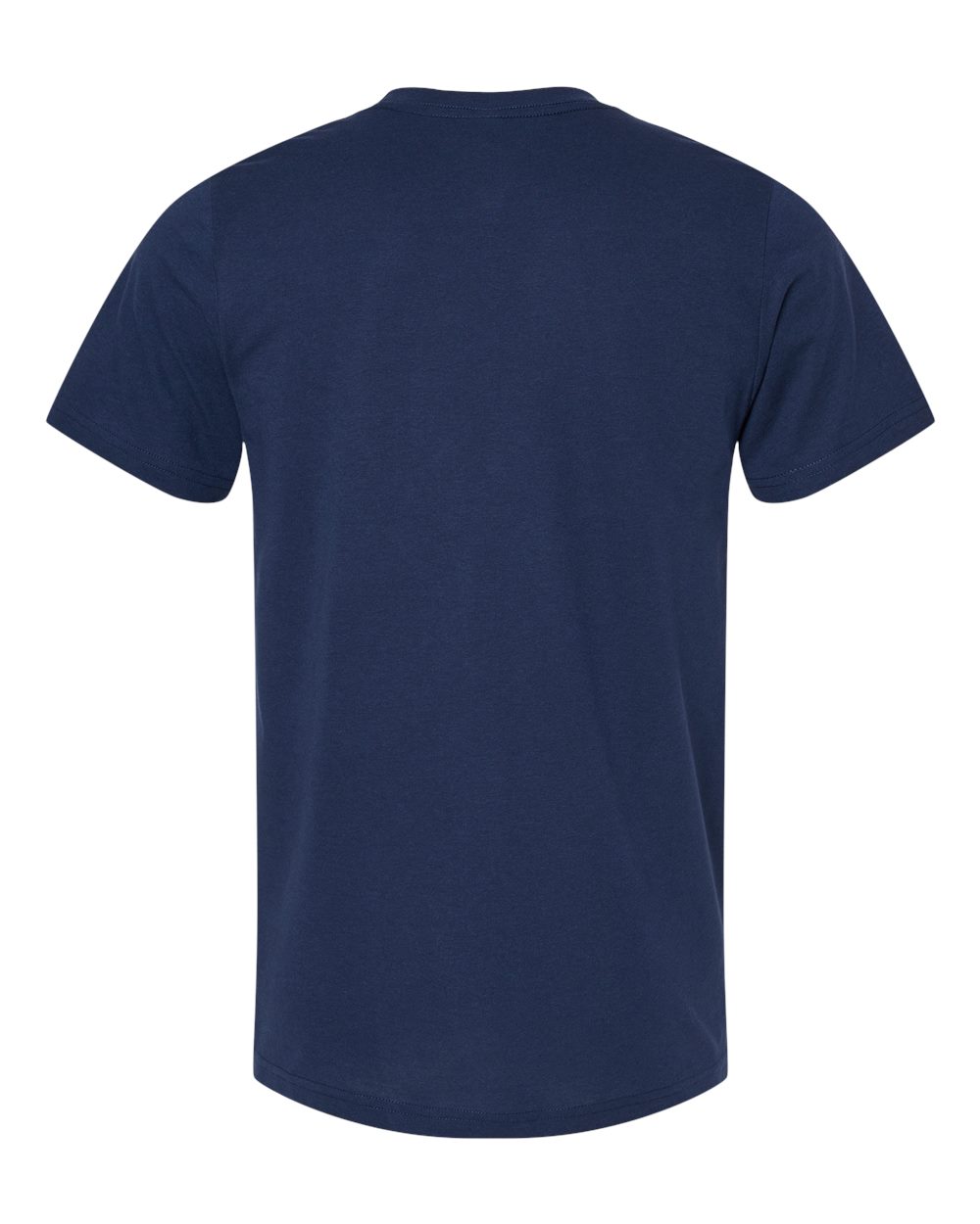 Bella + Canvas 3001CVC CVC Jersey Tee — Back — Solid Navy Blend | placement-back color-solid-navy-blend