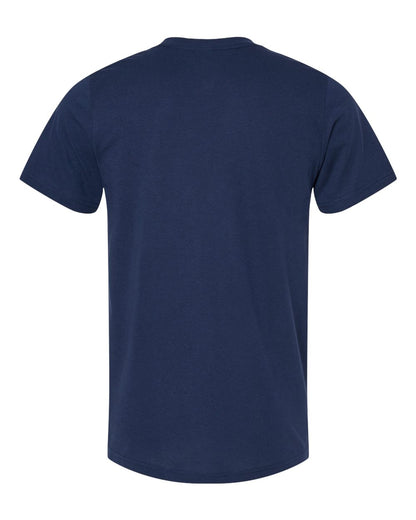 Bella + Canvas 3001CVC CVC Jersey Tee — Back — Solid Navy Blend | placement-back color-solid-navy-blend