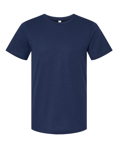 Bella + Canvas 3001CVC CVC Jersey Tee — Front — Solid Navy Blend | placement-front color-solid-navy-blend