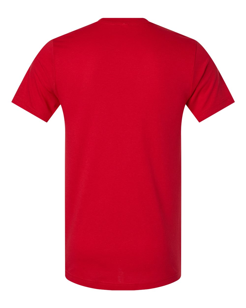 Bella + Canvas 3001CVC CVC Jersey Tee — Back — Solid Red Blend | placement-back color-solid-red-blend