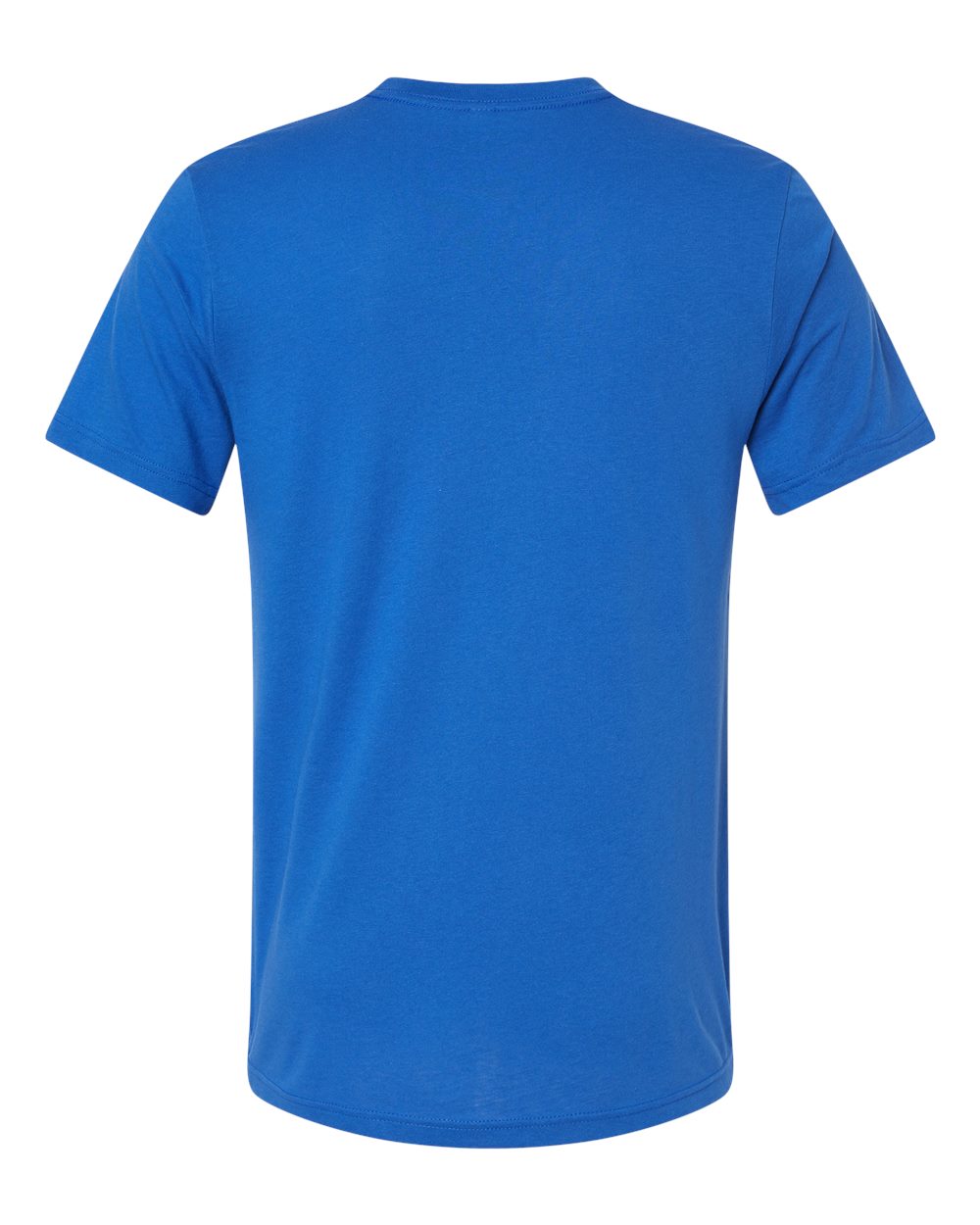 Bella + Canvas 3001CVC CVC Jersey Tee — Back — Solid True Royal Blend | placement-back color-solid-true-royal-blend