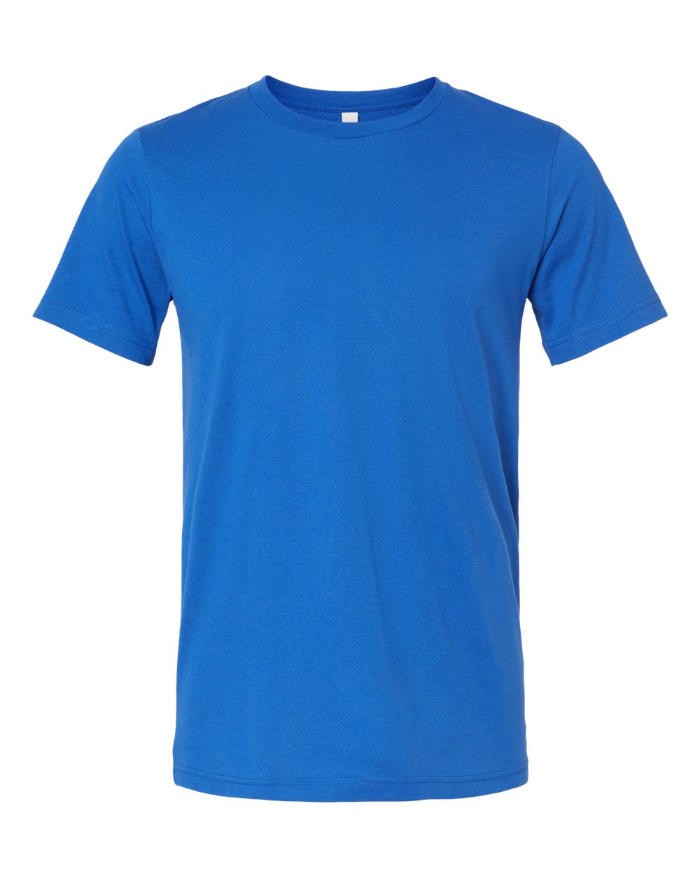 Bella + Canvas 3001CVC CVC Jersey Tee — Front — Solid True Royal Blend | placement-front color-solid-true-royal-blend