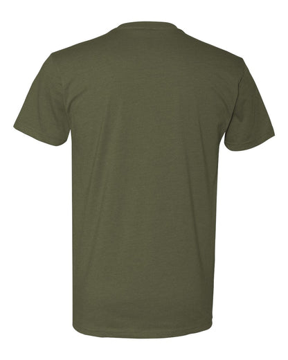 Next Level 6210 Unisex CVC T-Shirt — Back — Military Green | placement-back color-military-green