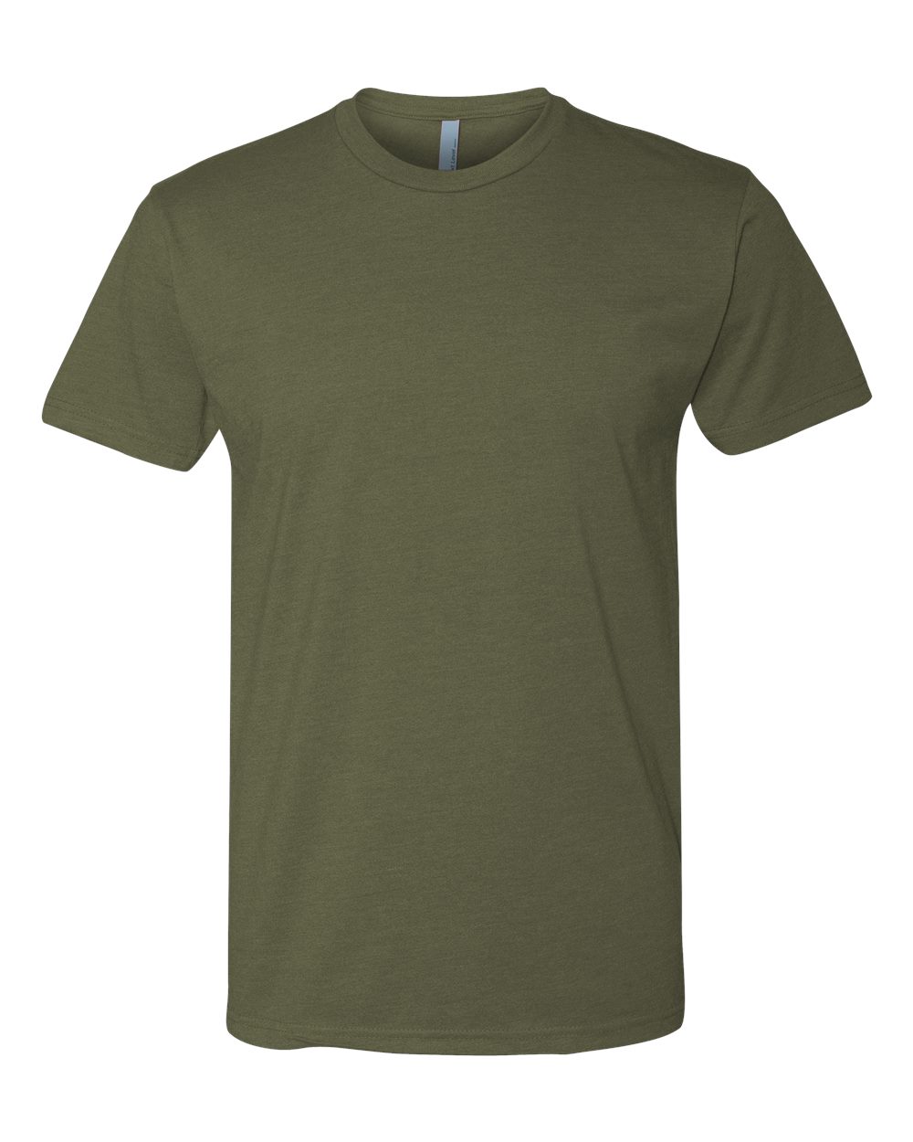 Next Level 6210 Unisex CVC T-Shirt — Front — Military Green | placement-front color-military-green