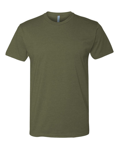 Next Level 6210 Unisex CVC T-Shirt — Front — Military Green | placement-front color-military-green